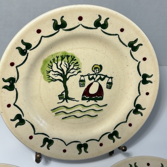 Metlox Poppytrail Bread & Butter Plates SO 3 Homestead Provincial USA 6 3/8” - Picture 2 of 10